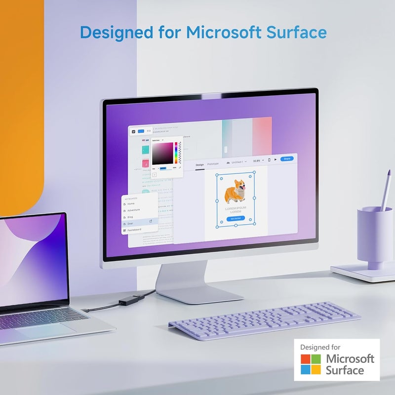 CableMatters [Designed for Microsoft Surface] USB C to HDMI 2.1 Adapter, Supports 4K@240hz, 8K@60hz, HDR, Compatible with Surface Pro/Laptop/Book with USBC or Thunderbolt 4 - Image 2